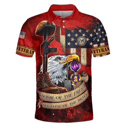 US Veteran - Home Of The Free 3D All Over Printed Unisex Shirts MH25082202 - VET , Gifts for veterans