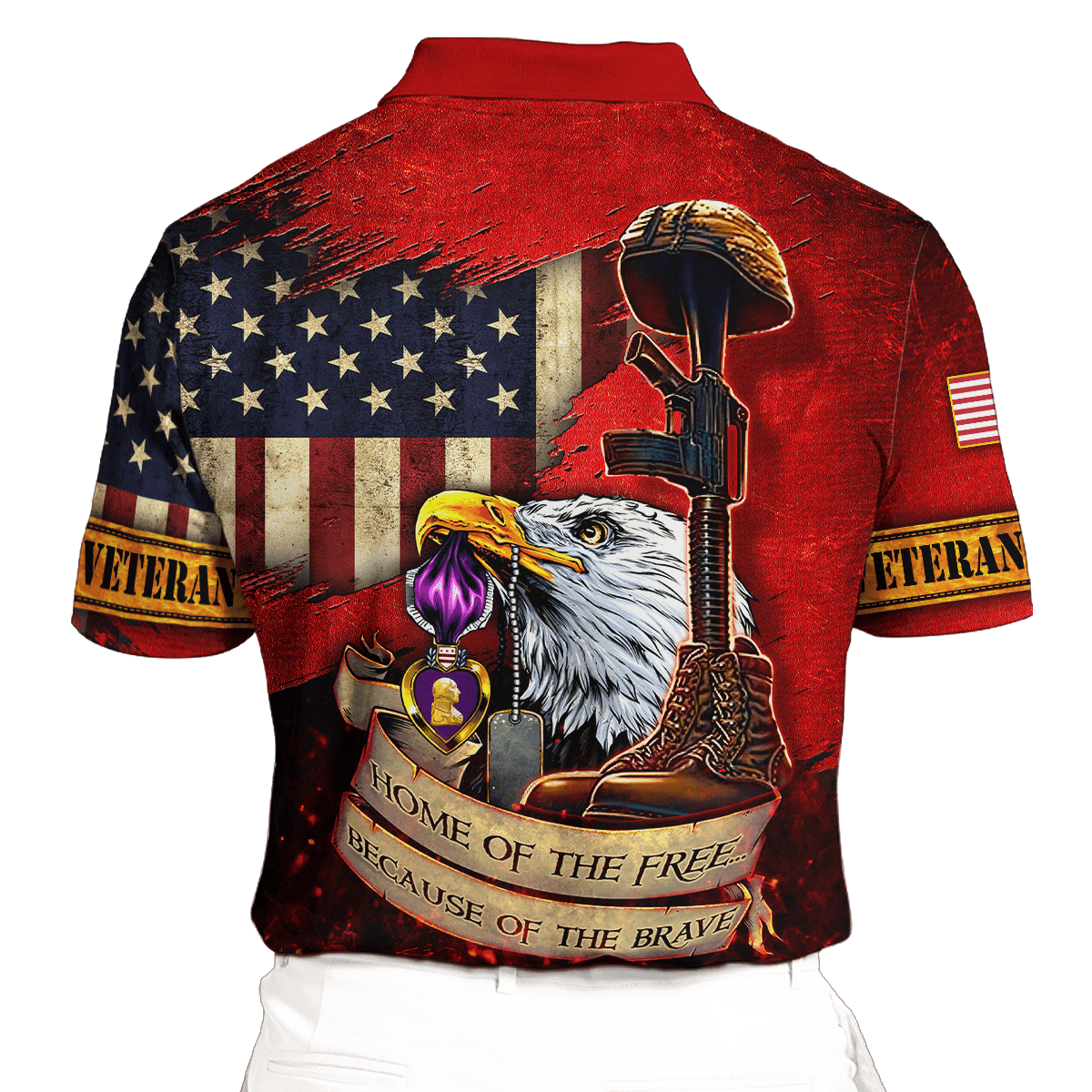 US Veteran - Home Of The Free 3D All Over Printed Unisex Shirts MH25082202 - VET , Gifts for veterans