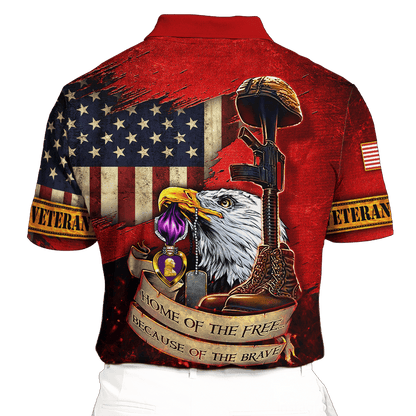 US Veteran - Home Of The Free 3D All Over Printed Unisex Shirts MH25082202 - VET , Gifts for veterans