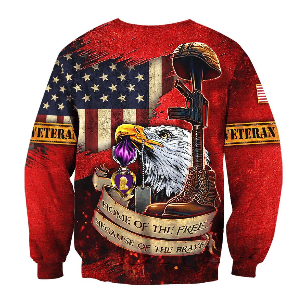 US Veteran - Home Of The Free 3D All Over Printed Unisex Shirts MH25082202 - VET , Gifts for veterans