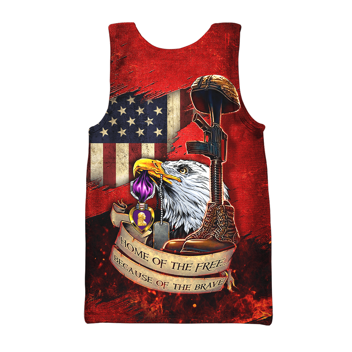 US Veteran - Home Of The Free 3D All Over Printed Unisex Shirts MH25082202 - VET , Gifts for veterans