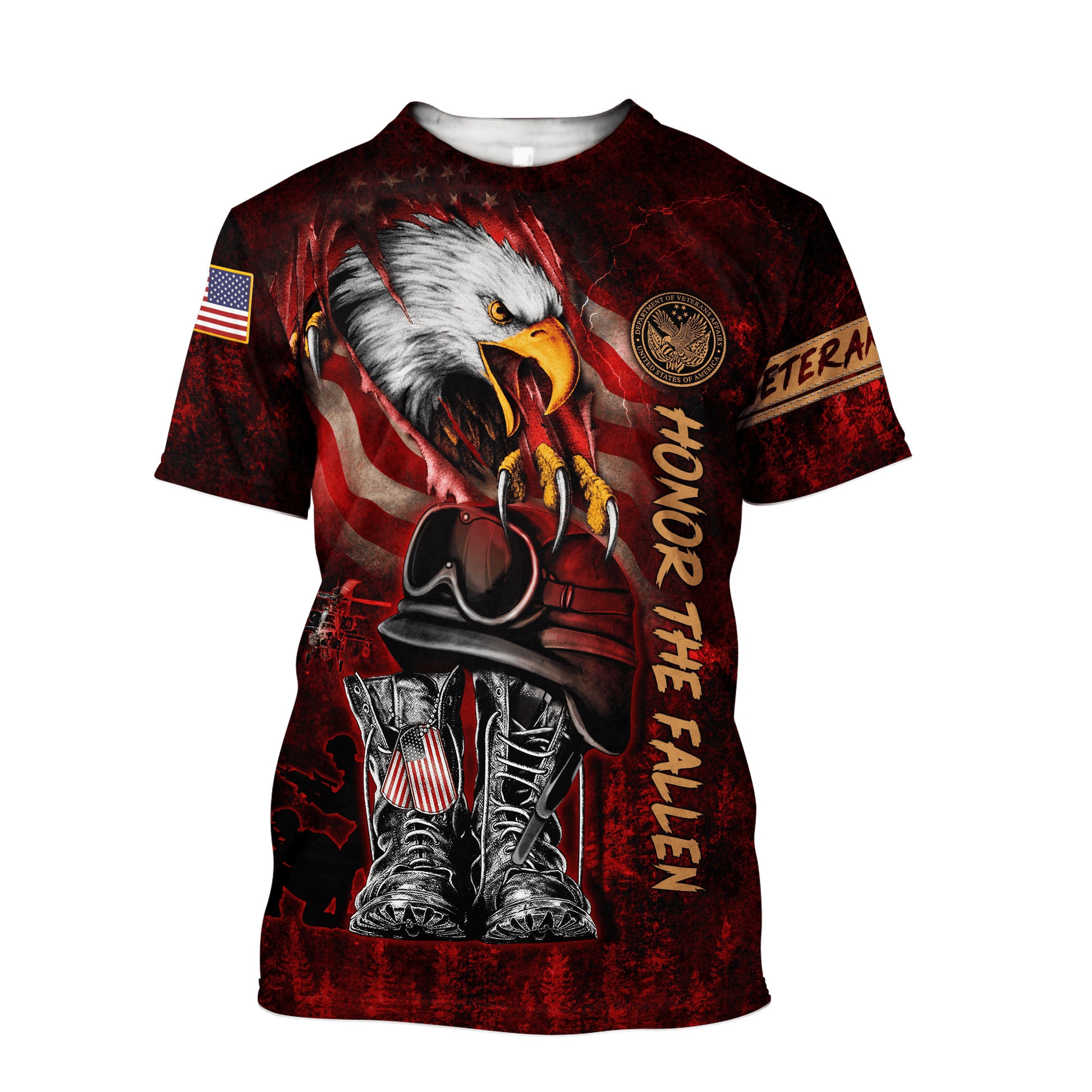 US Veteran - Honor The Fallen 3D All Over Printed Unisex Shirts MON27082201-VET , Gifts for veterans