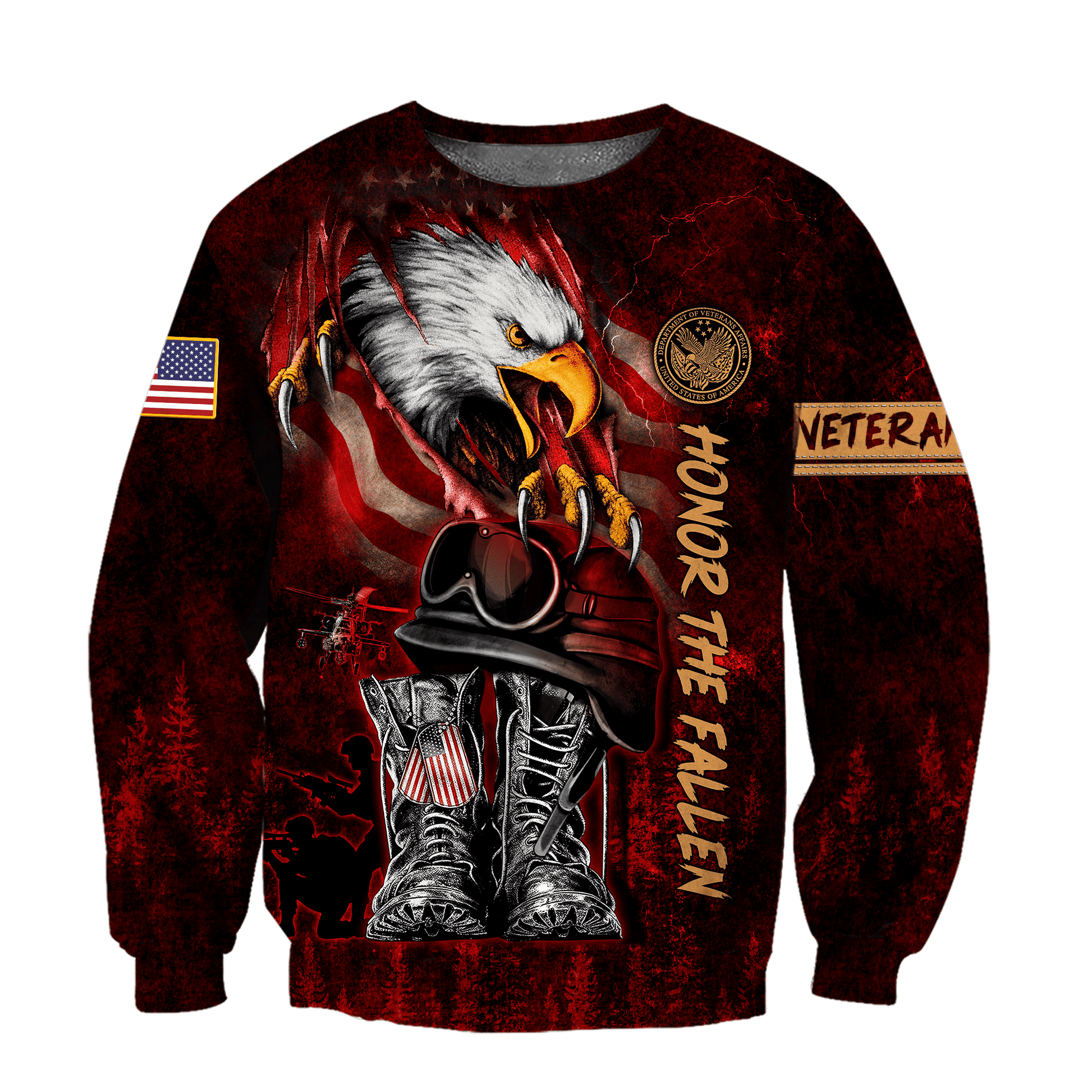 US Veteran - Honor The Fallen 3D All Over Printed Unisex Shirts MON27082201-VET , Gifts for veterans
