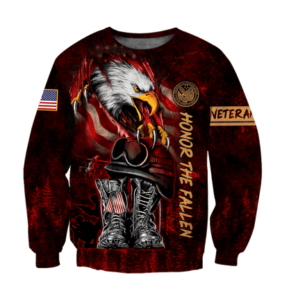US Veteran - Honor The Fallen 3D All Over Printed Unisex Shirts MON27082201-VET , Gifts for veterans