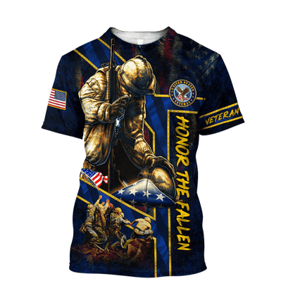 US Veteran - Honor The Fallen 3D All Over Printed Unisex Shirts MON29082201-VET , Gifts for veterans