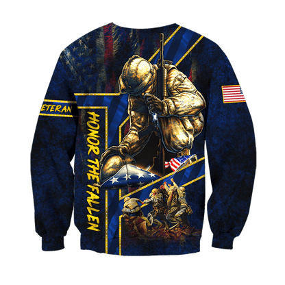 US Veteran - Honor The Fallen 3D All Over Printed Unisex Shirts MON29082201-VET , Gifts for veterans