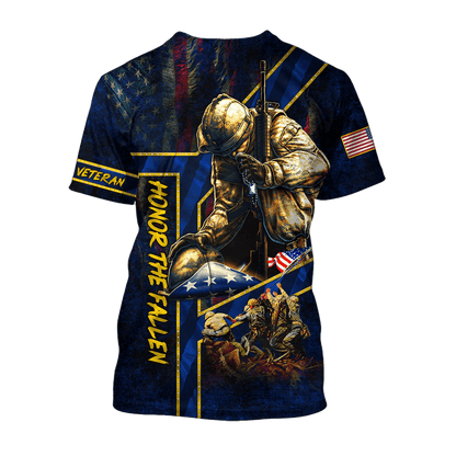 US Veteran - Honor The Fallen 3D All Over Printed Unisex Shirts MON29082201-VET , Gifts for veterans