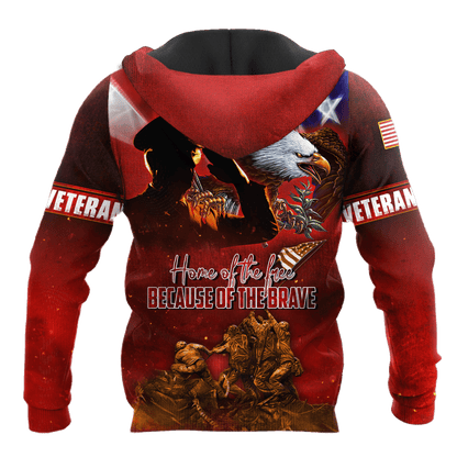 US Veteran - Home Of The Free Because Of The Brave 3D All Over Printed Unisex Shirts MH26082202 - VET , Gifts for veterans