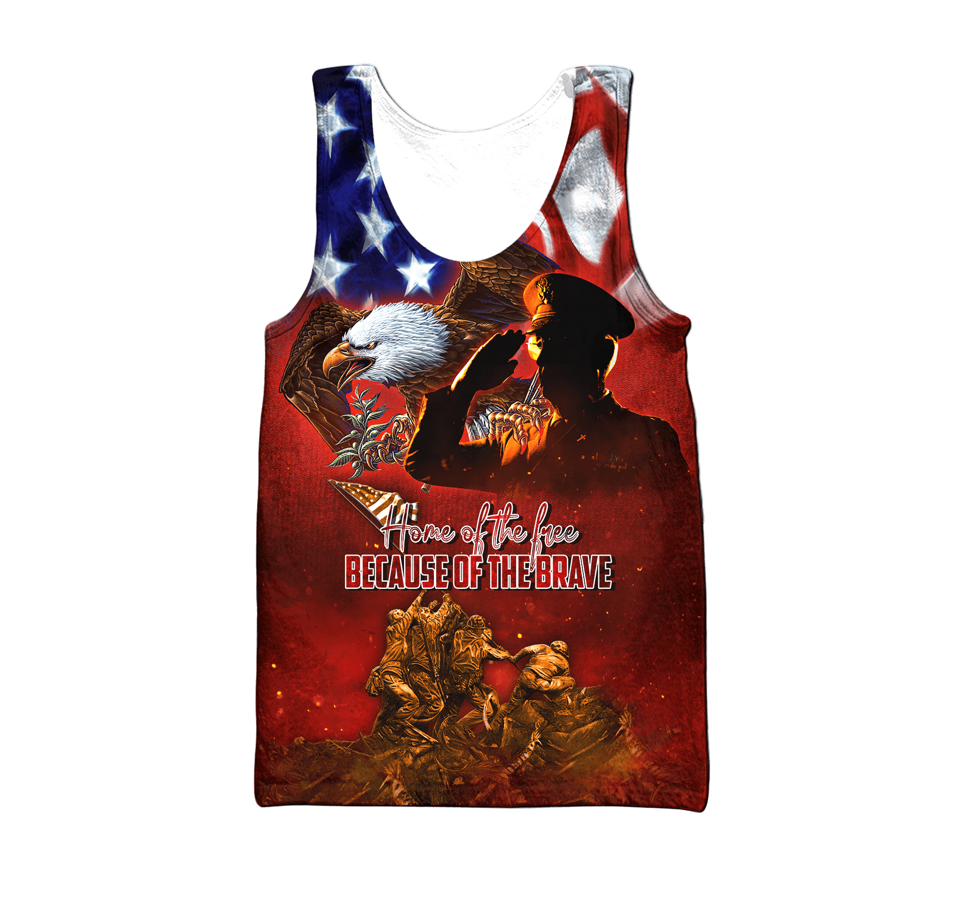 US Veteran - Home Of The Free Because Of The Brave 3D All Over Printed Unisex Shirts MH26082202 - VET , Gifts for veterans