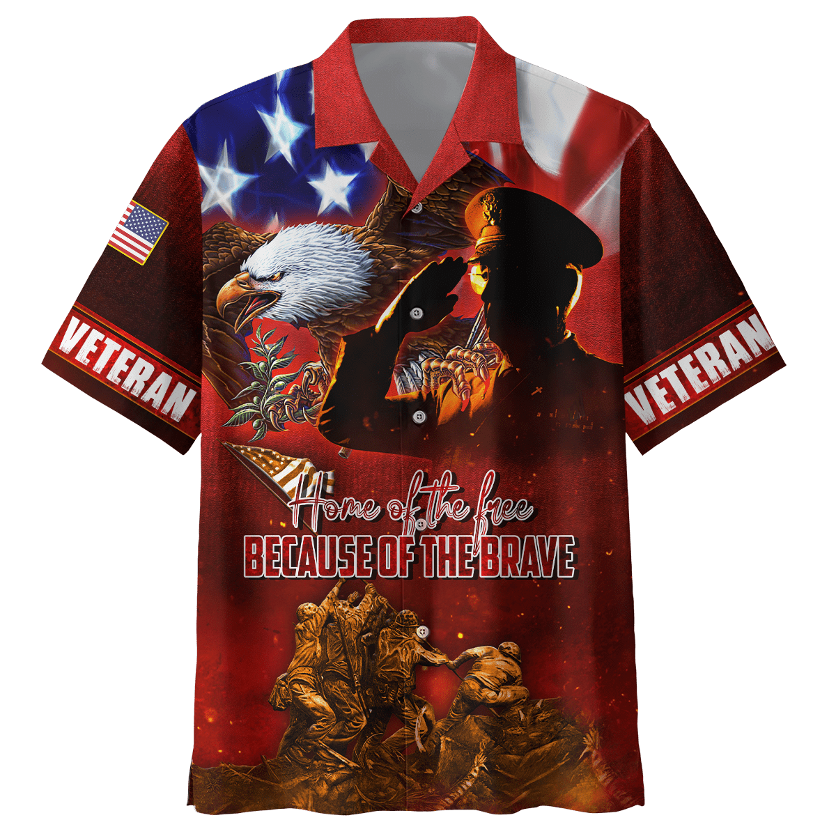 US Veteran - Home Of The Free Because Of The Brave 3D All Over Printed Unisex Shirts MH26082202 - VET , Gifts for veterans