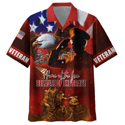 US Veteran - Home Of The Free Because Of The Brave 3D All Over Printed Unisex Shirts MH26082202 - VET , Gifts for veterans