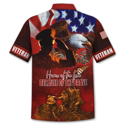 US Veteran - Home Of The Free Because Of The Brave 3D All Over Printed Unisex Shirts MH26082202 - VET , Gifts for veterans