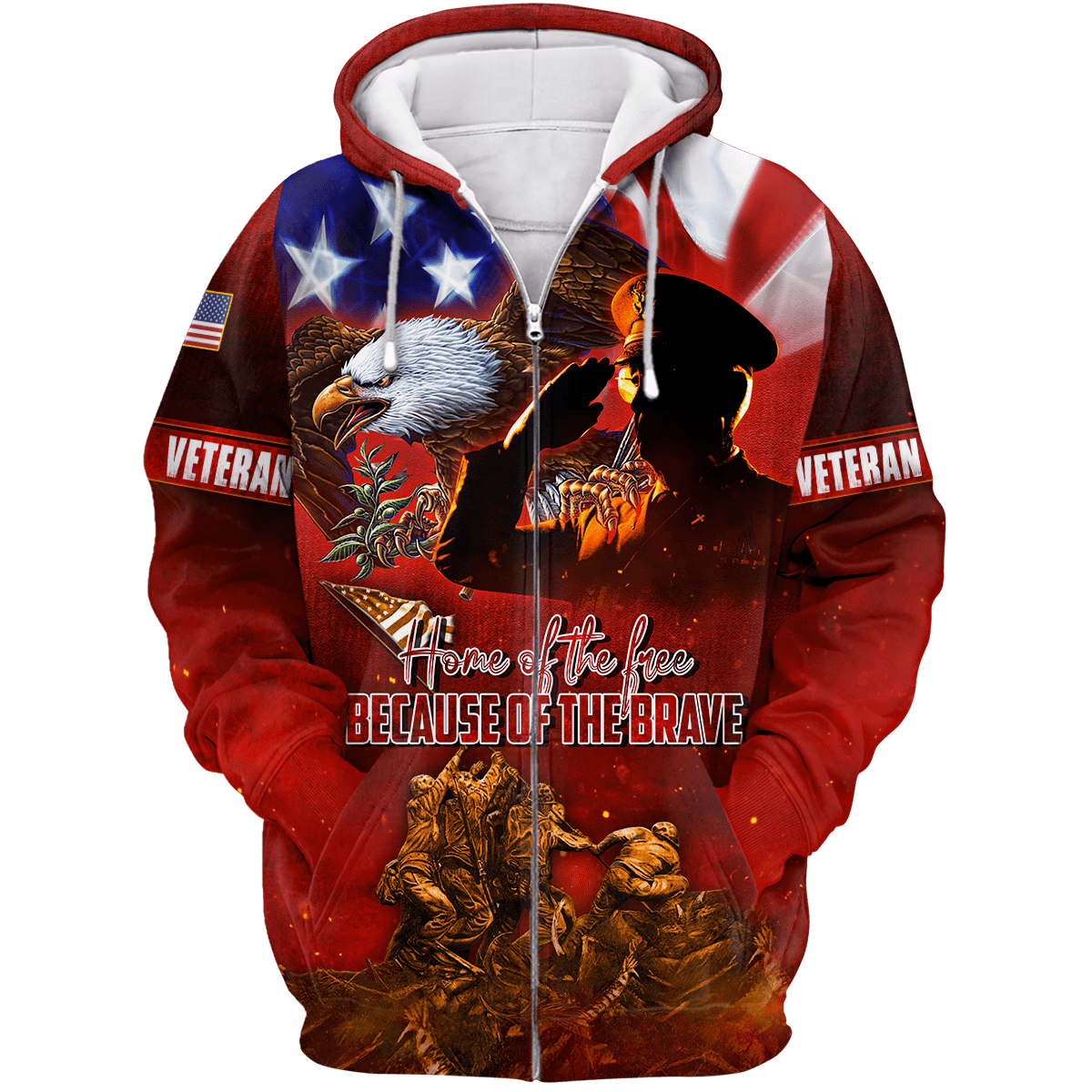US Veteran - Home Of The Free Because Of The Brave 3D All Over Printed Unisex Shirts MH26082202 - VET , Gifts for veterans
