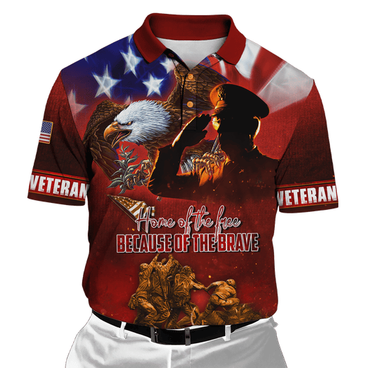 US Veteran - Home Of The Free Because Of The Brave 3D All Over Printed Unisex Shirts MH26082202 - VET , Gifts for veterans