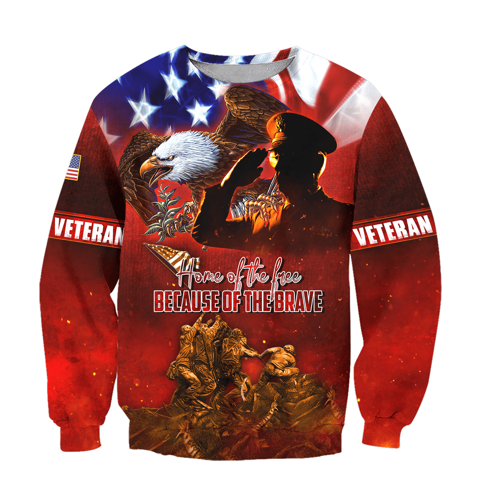 US Veteran - Home Of The Free Because Of The Brave 3D All Over Printed Unisex Shirts MH26082202 - VET , Gifts for veterans