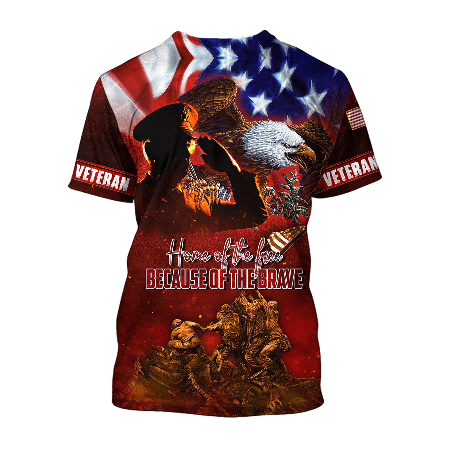 US Veteran - Home Of The Free Because Of The Brave 3D All Over Printed Unisex Shirts MH26082202 - VET , Gifts for veterans