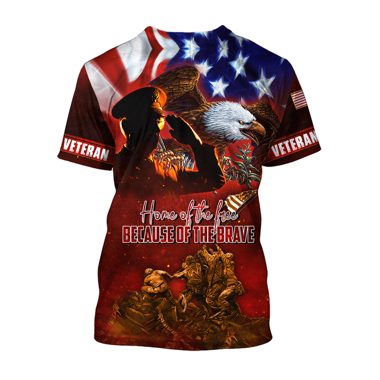 US Veteran - Home Of The Free Because Of The Brave 3D All Over Printed Unisex Shirts MH26082202 - VET , Gifts for veterans