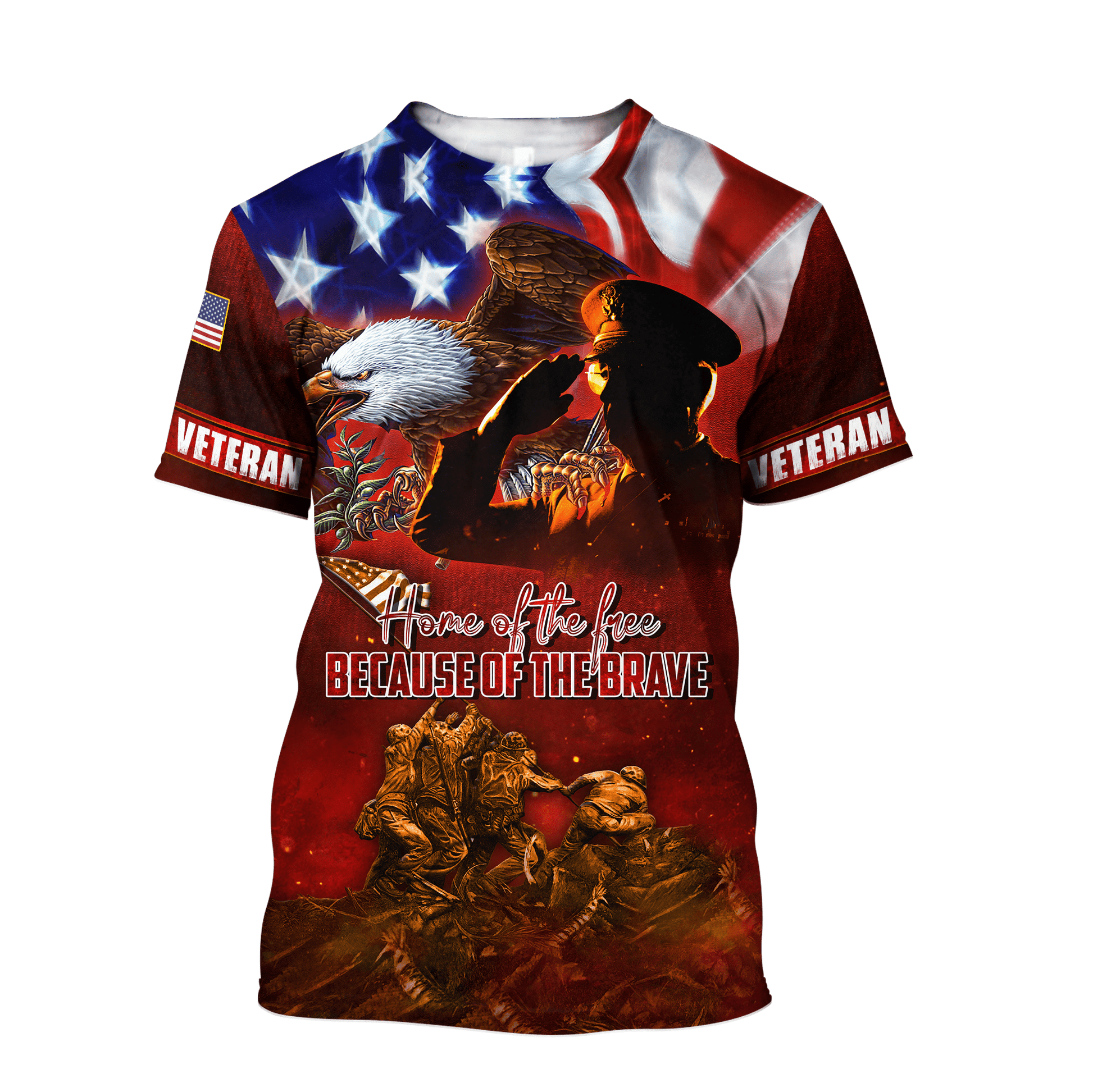 US Veteran - Home Of The Free Because Of The Brave 3D All Over Printed Unisex Shirts MH26082202 - VET , Gifts for veterans