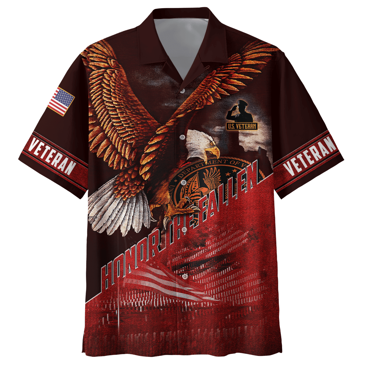US Veteran - Eagle Honor The Fallen 3D All Over Printed Unisex Shirts MH29082201 - VET , Gifts for veterans