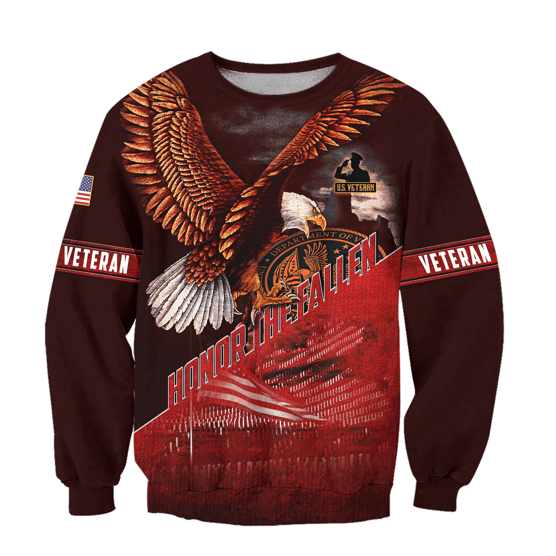 US Veteran - Eagle Honor The Fallen 3D All Over Printed Unisex Shirts MH29082201 - VET , Gifts for veterans
