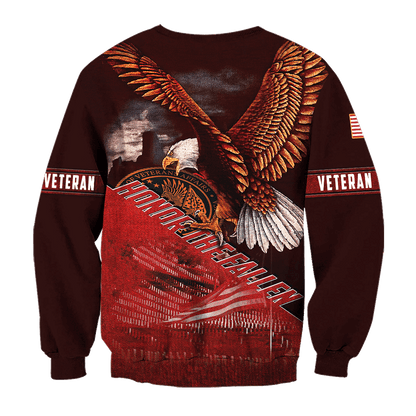 US Veteran - Eagle Honor The Fallen 3D All Over Printed Unisex Shirts MH29082201 - VET , Gifts for veterans