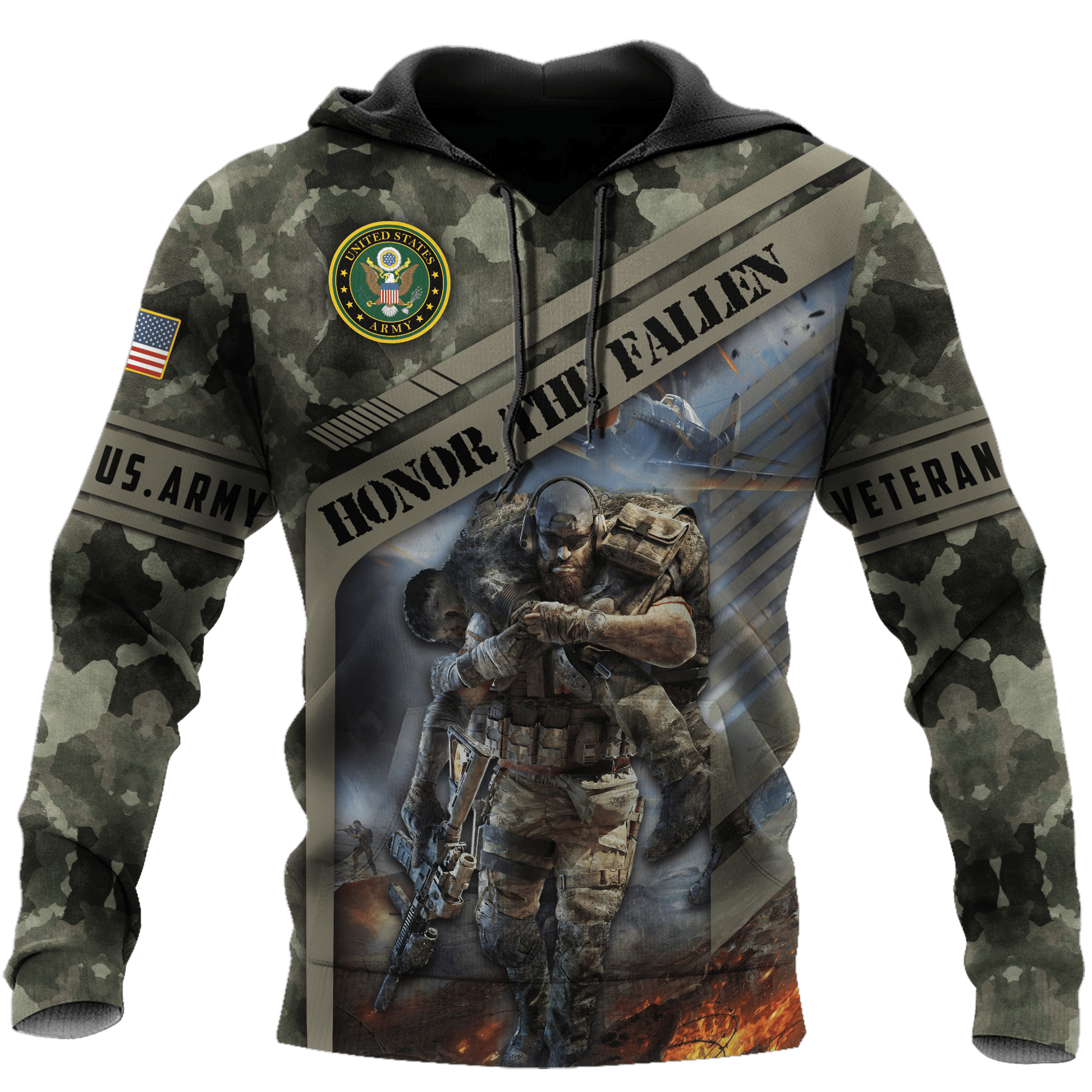 US Army - Honor The Fallen 3D All Over Printed Unisex Shirts TT080902-AM , Gifts for veterans