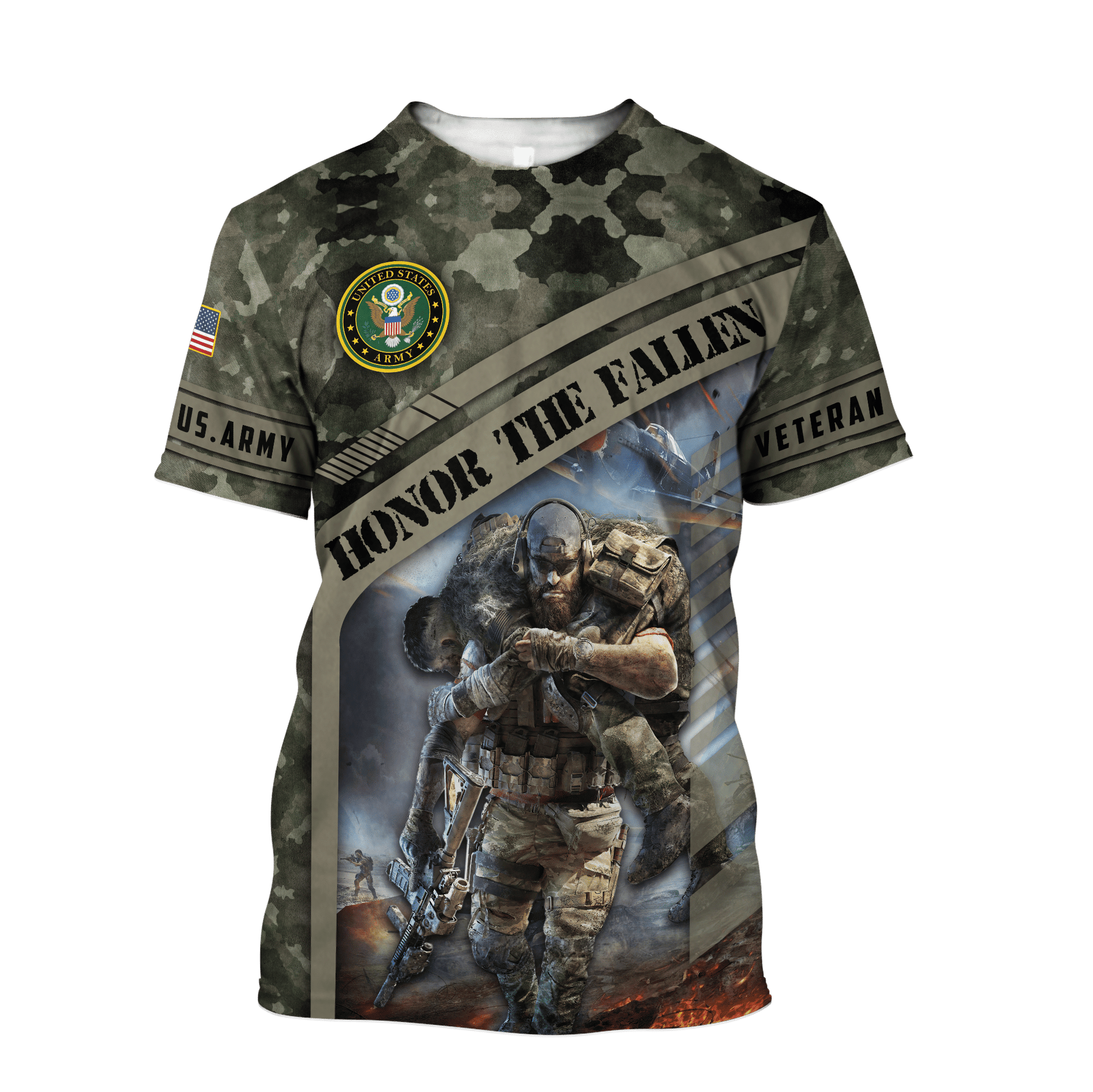 US Army - Honor The Fallen 3D All Over Printed Unisex Shirts TT080902-AM , Gifts for veterans