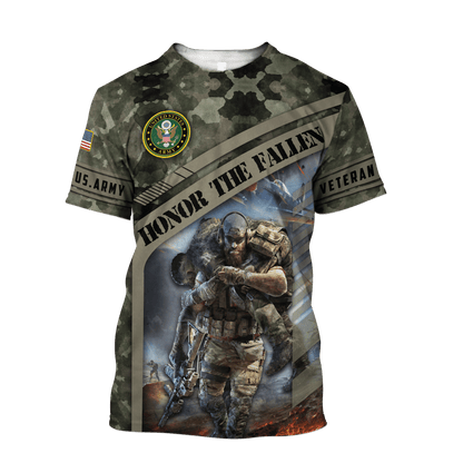 US Army - Honor The Fallen 3D All Over Printed Unisex Shirts TT080902-AM , Gifts for veterans