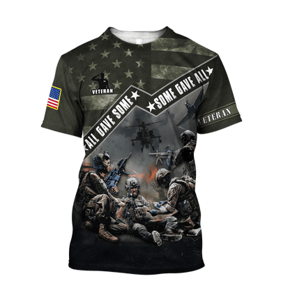 US Veteran - Honor The Fallen 3D All Over Printed Unisex Shirts TT170801-VET , Gifts for veterans