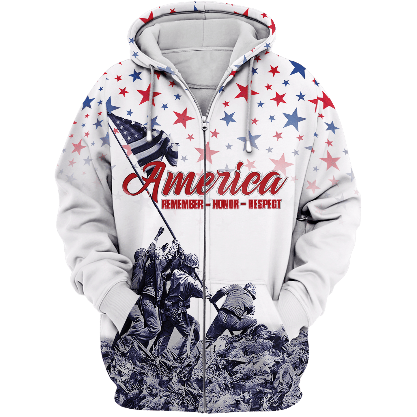 Remember - Honor - Respect - Veterans Day - Unisex Polo Shirt - Short , Gifts for veterans