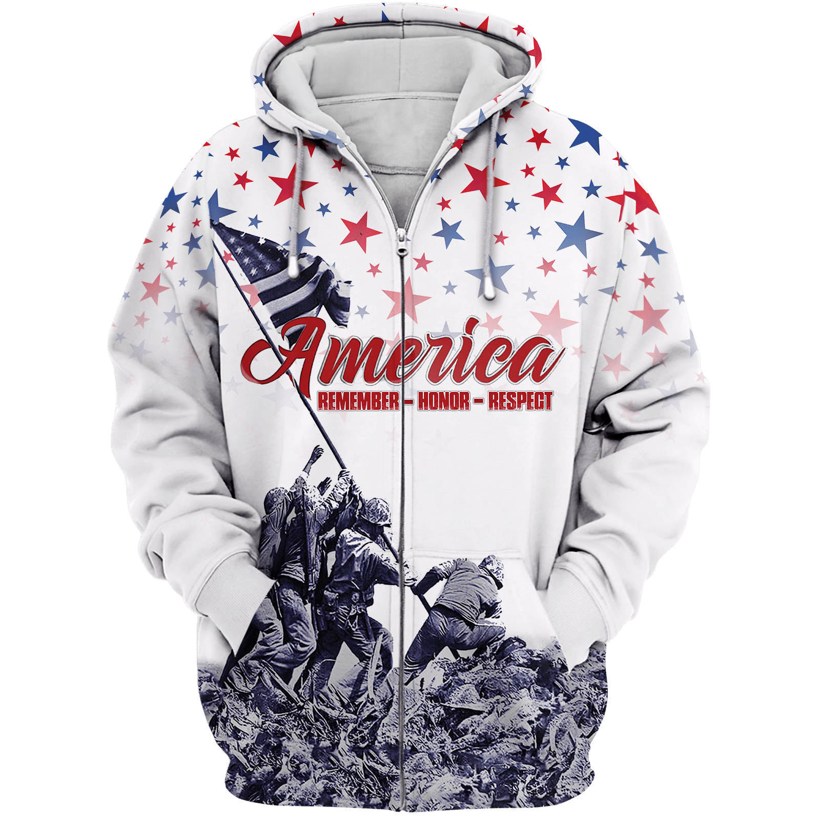 Remember - Honor - Respect - Veterans Day - Unisex Polo Shirt - Short , Gifts for veterans