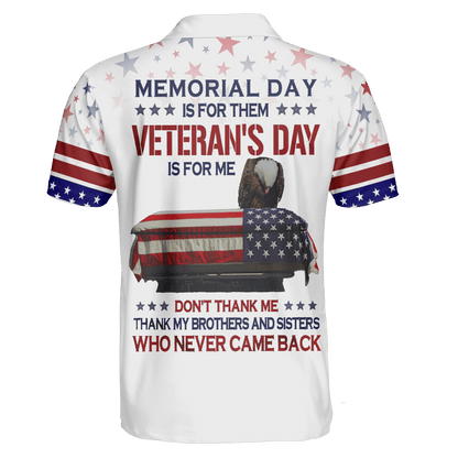 Remember - Honor - Respect - Veterans Day - Unisex Polo Shirt - Short , Gifts for veterans