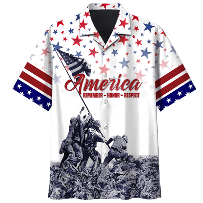 Remember - Honor - Respect - Veterans Day - Unisex Polo Shirt - Short , Gifts for veterans