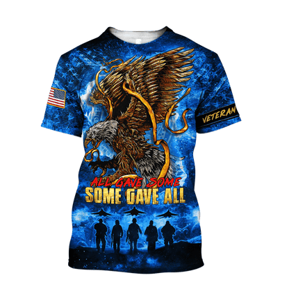 US Veteran - All Gave Some Some Gave All Unisex Shirts MON30082202-VET , Gifts for veterans