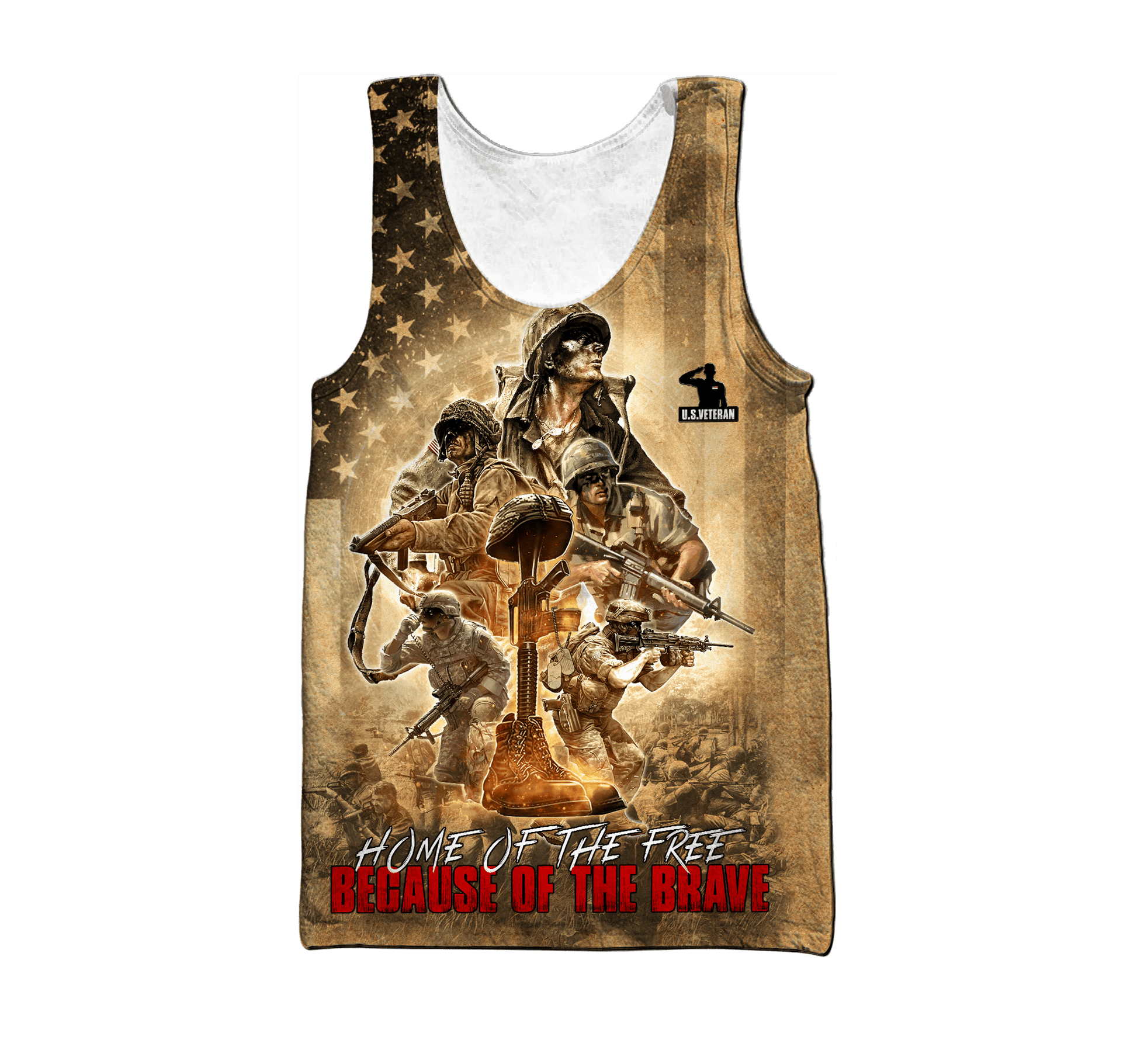 US Veteran - Home Of The Free Because Of The Brave Unisex Shirts MON30082201-VET , Gifts for veterans