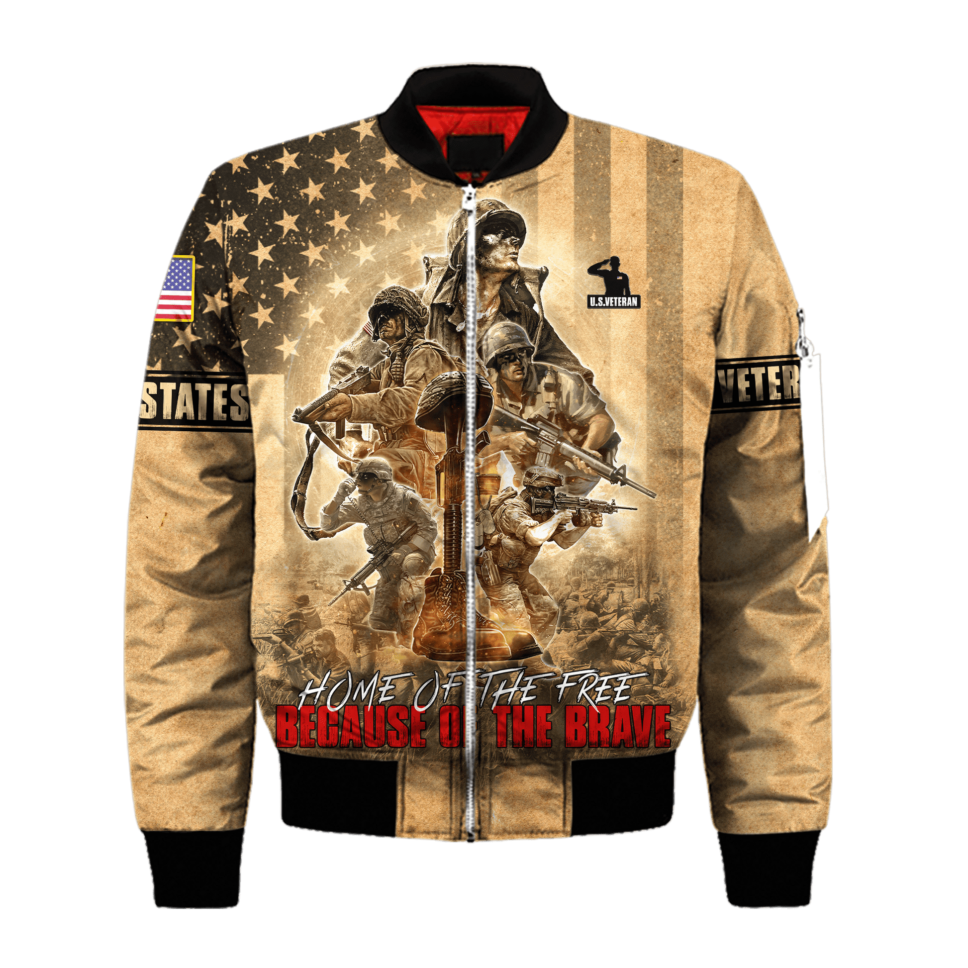 US Veteran - Home Of The Free Because Of The Brave Unisex Shirts MON30082201-VET , Gifts for veterans