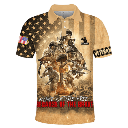 US Veteran - Home Of The Free Because Of The Brave Unisex Shirts MON30082201-VET , Gifts for veterans