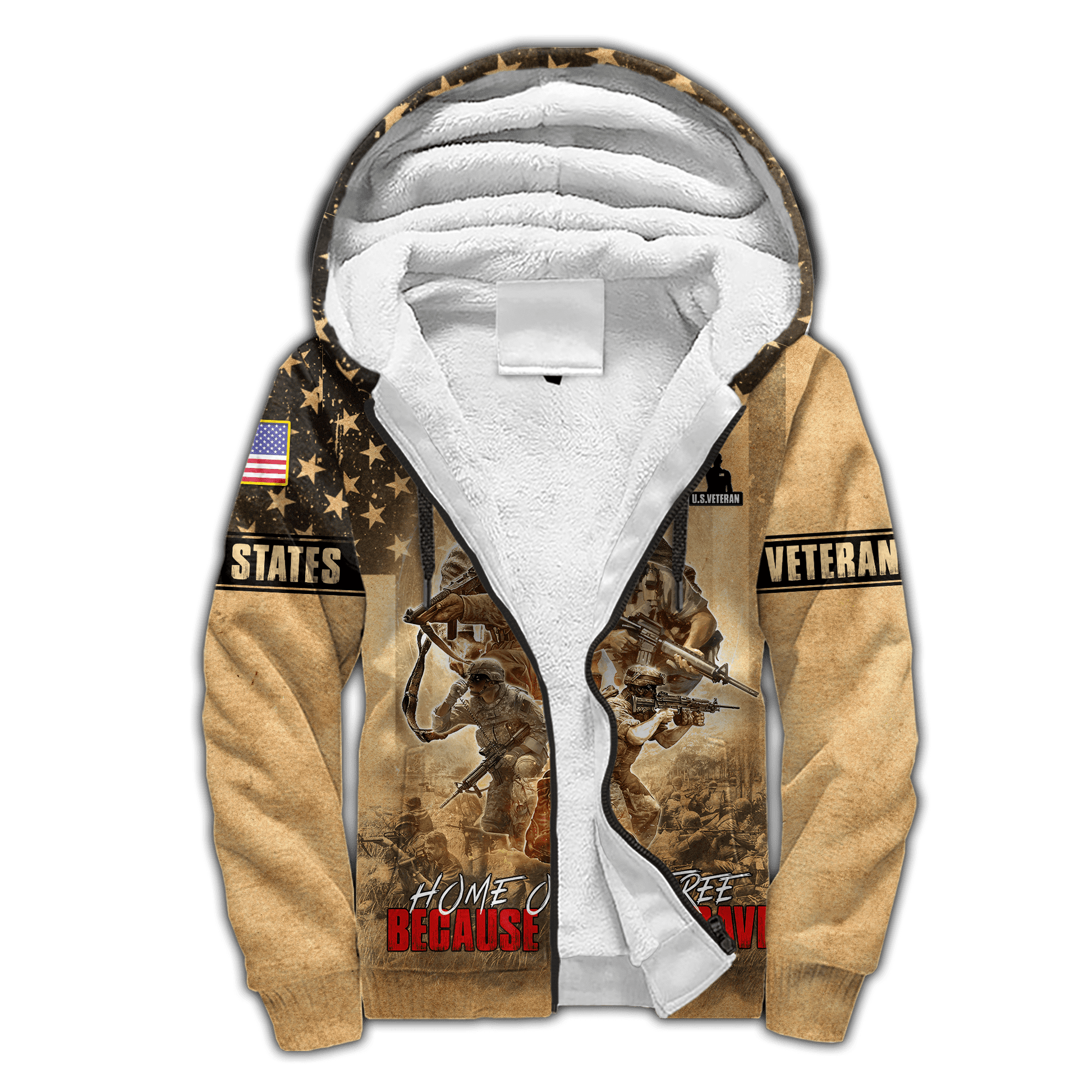 US Veteran - Home Of The Free Because Of The Brave Unisex Shirts MON30082201-VET , Gifts for veterans