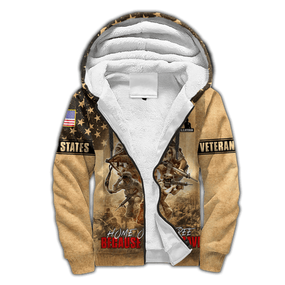 US Veteran - Home Of The Free Because Of The Brave Unisex Shirts MON30082201-VET , Gifts for veterans