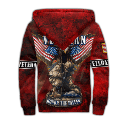 US Veteran - Eagle With American Flag Honor The Fallen Unisex Shirts TT011001- VET , Gifts for veterans