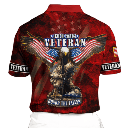 US Veteran - Eagle With American Flag Honor The Fallen Unisex Shirts TT011001- VET , Gifts for veterans