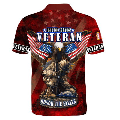 US Veteran - Eagle With American Flag Honor The Fallen Unisex Shirts TT011001- VET , Gifts for veterans