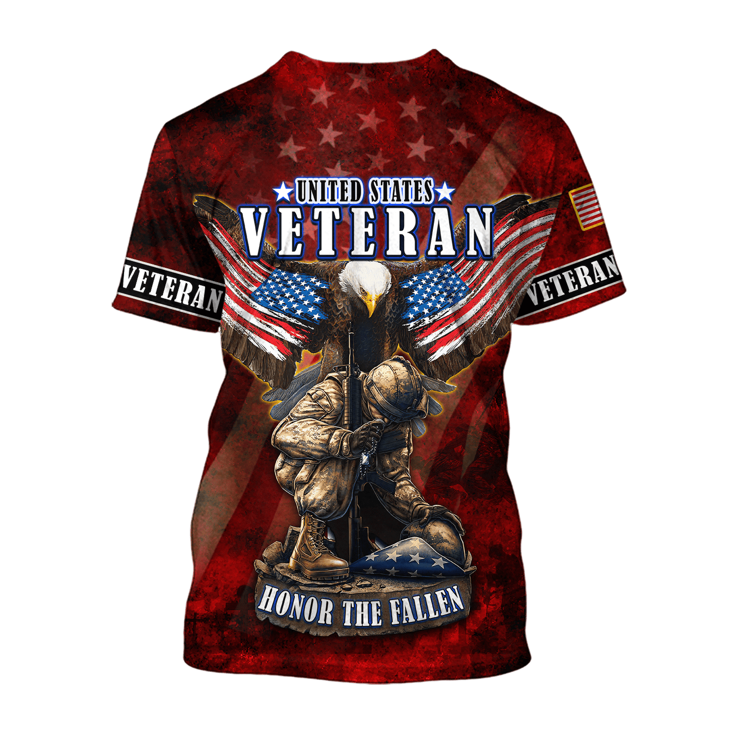 US Veteran - Eagle With American Flag Honor The Fallen Unisex Shirts TT011001- VET , Gifts for veterans