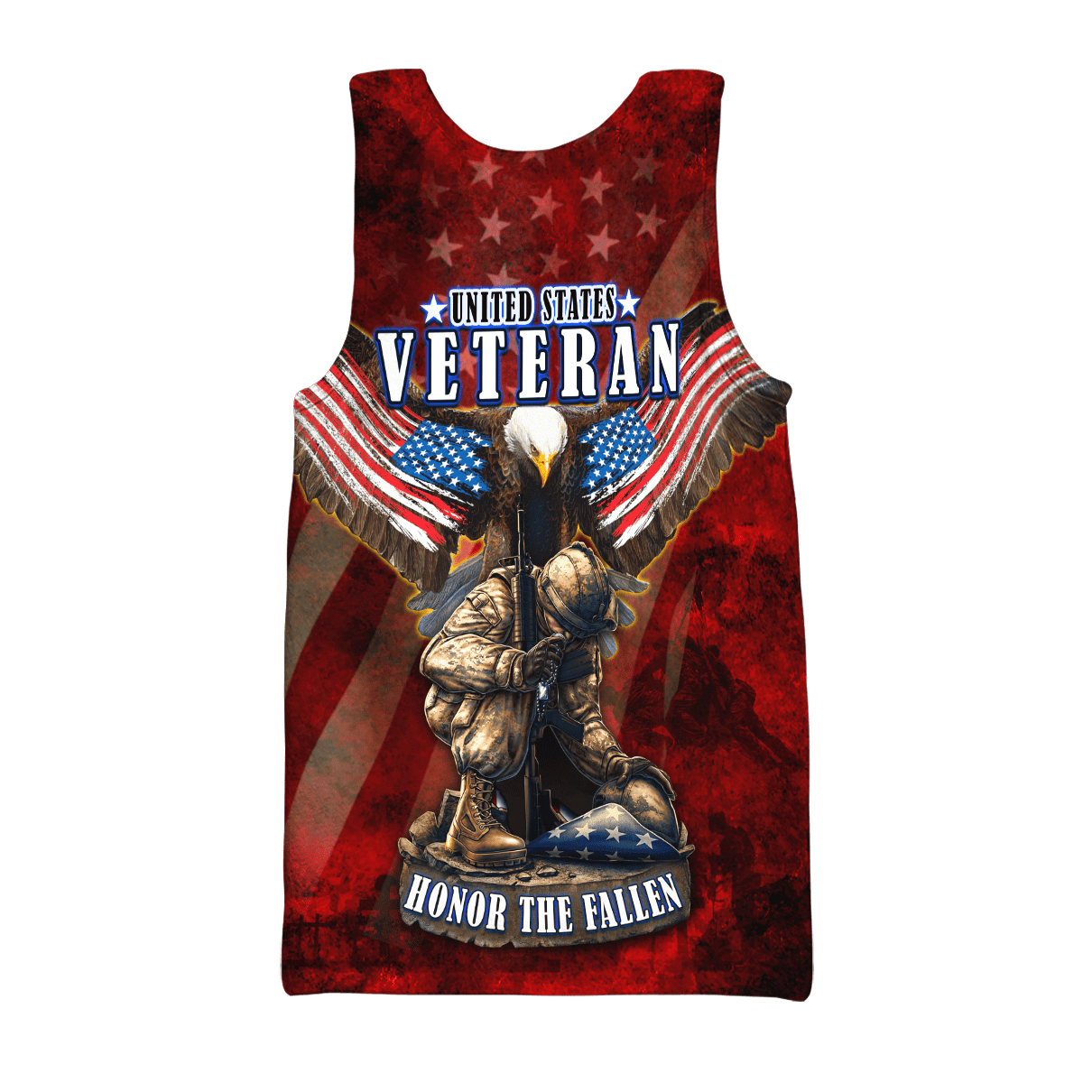 US Veteran - Eagle With American Flag Honor The Fallen Unisex Shirts TT011001- VET , Gifts for veterans