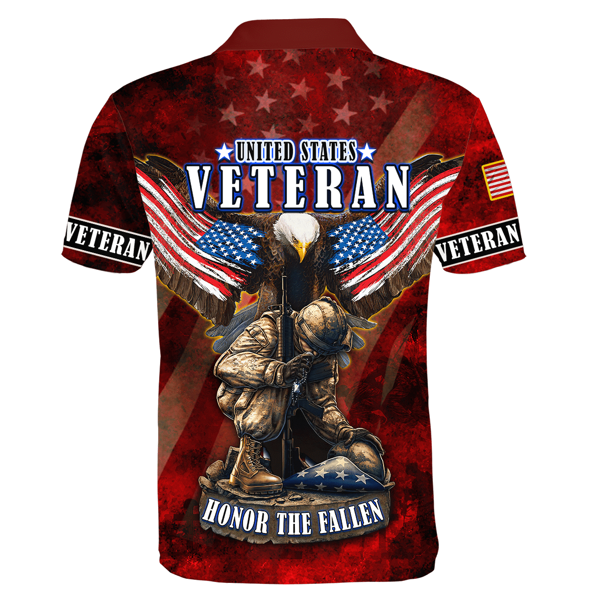 US Veteran - Eagle With American Flag Honor The Fallen Unisex Shirts TT011001- VET , Gifts for veterans