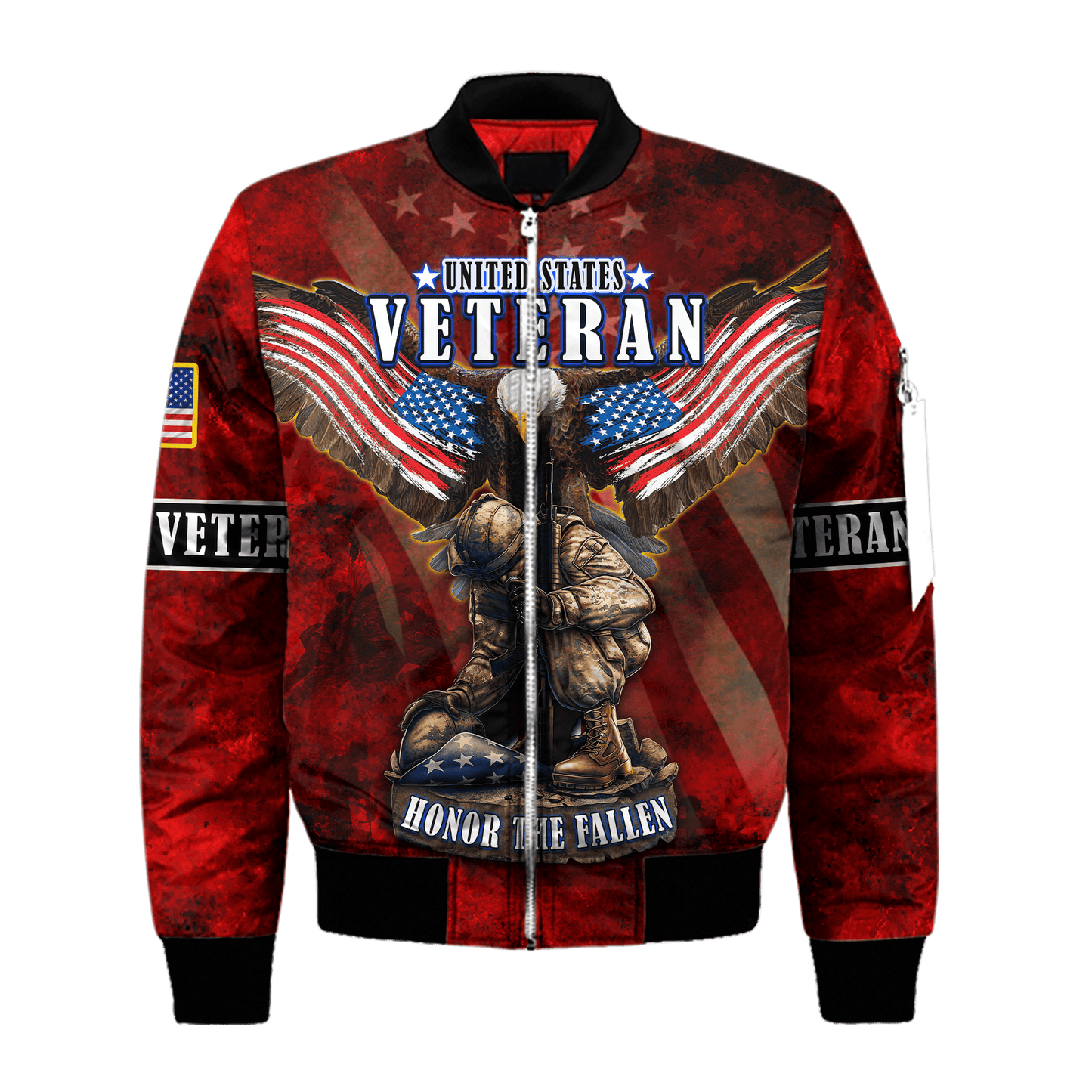 US Veteran - Eagle With American Flag Honor The Fallen Unisex Shirts TT011001- VET , Gifts for veterans