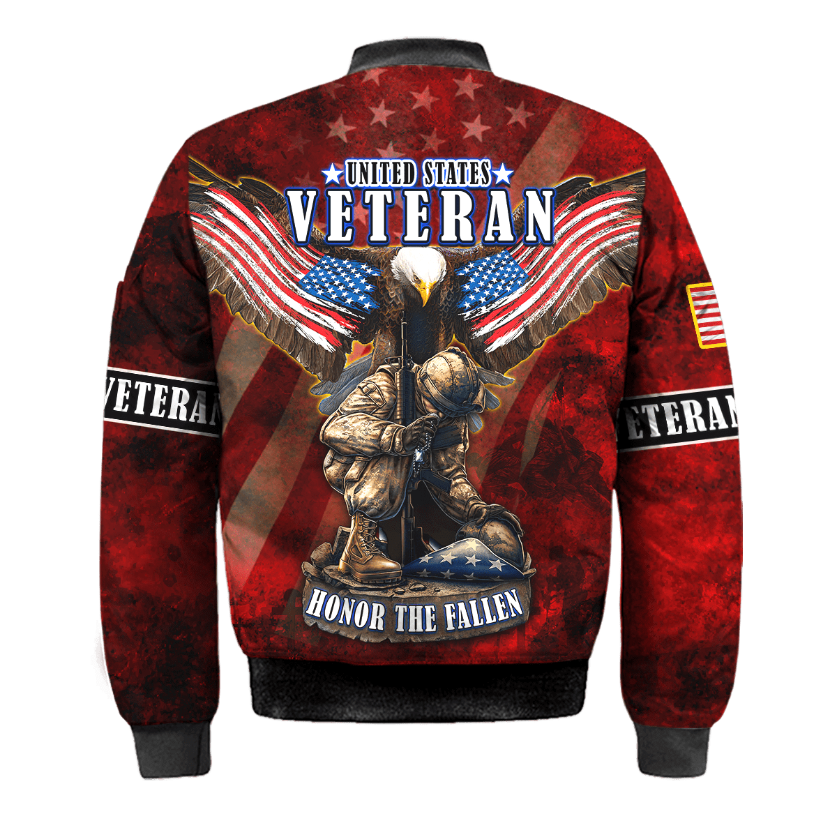 US Veteran - Eagle With American Flag Honor The Fallen Unisex Shirts TT011001- VET , Gifts for veterans
