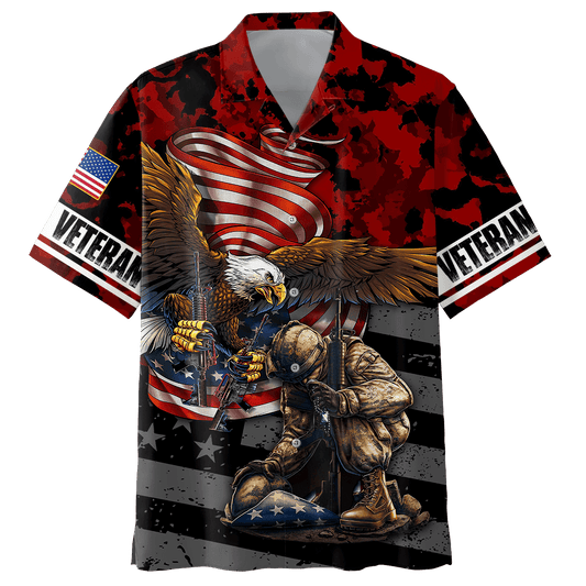 US Veteran - Eagle With American Flag Unisex Shirts TT041001-VET , Gifts for veterans