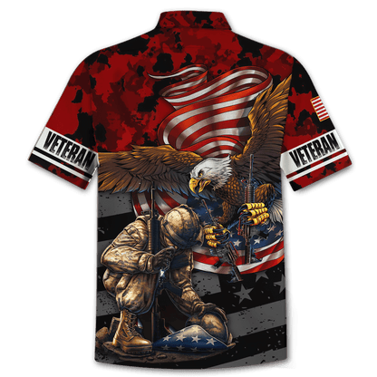 US Veteran - Eagle With American Flag Unisex Shirts TT041001-VET , Gifts for veterans