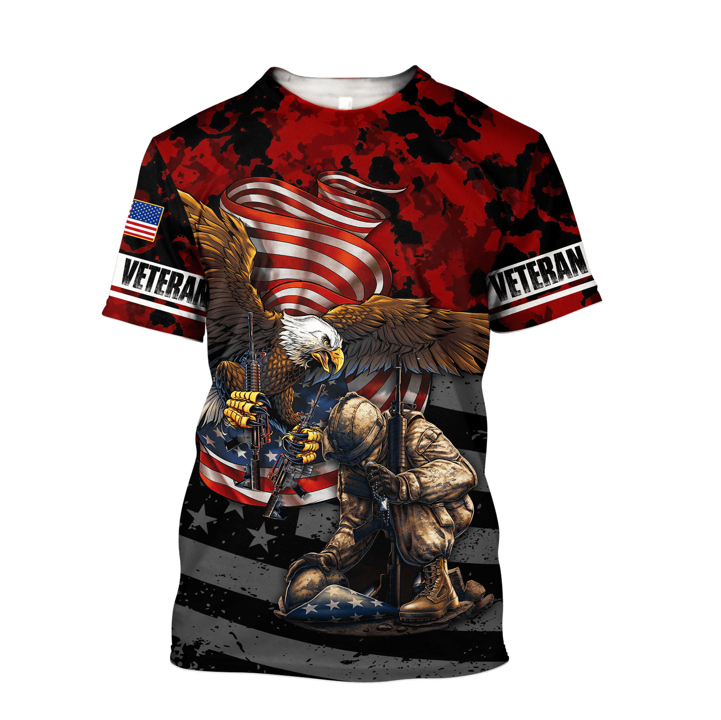 US Veteran - Eagle With American Flag Unisex Shirts TT041001-VET , Gifts for veterans